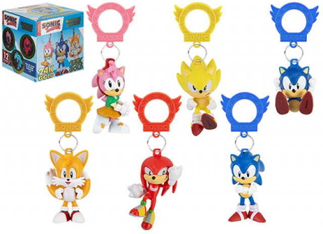 SONIC Personaggi da Appendere cm(Golden Edition) In Box In espo da 6ass…x18…x72